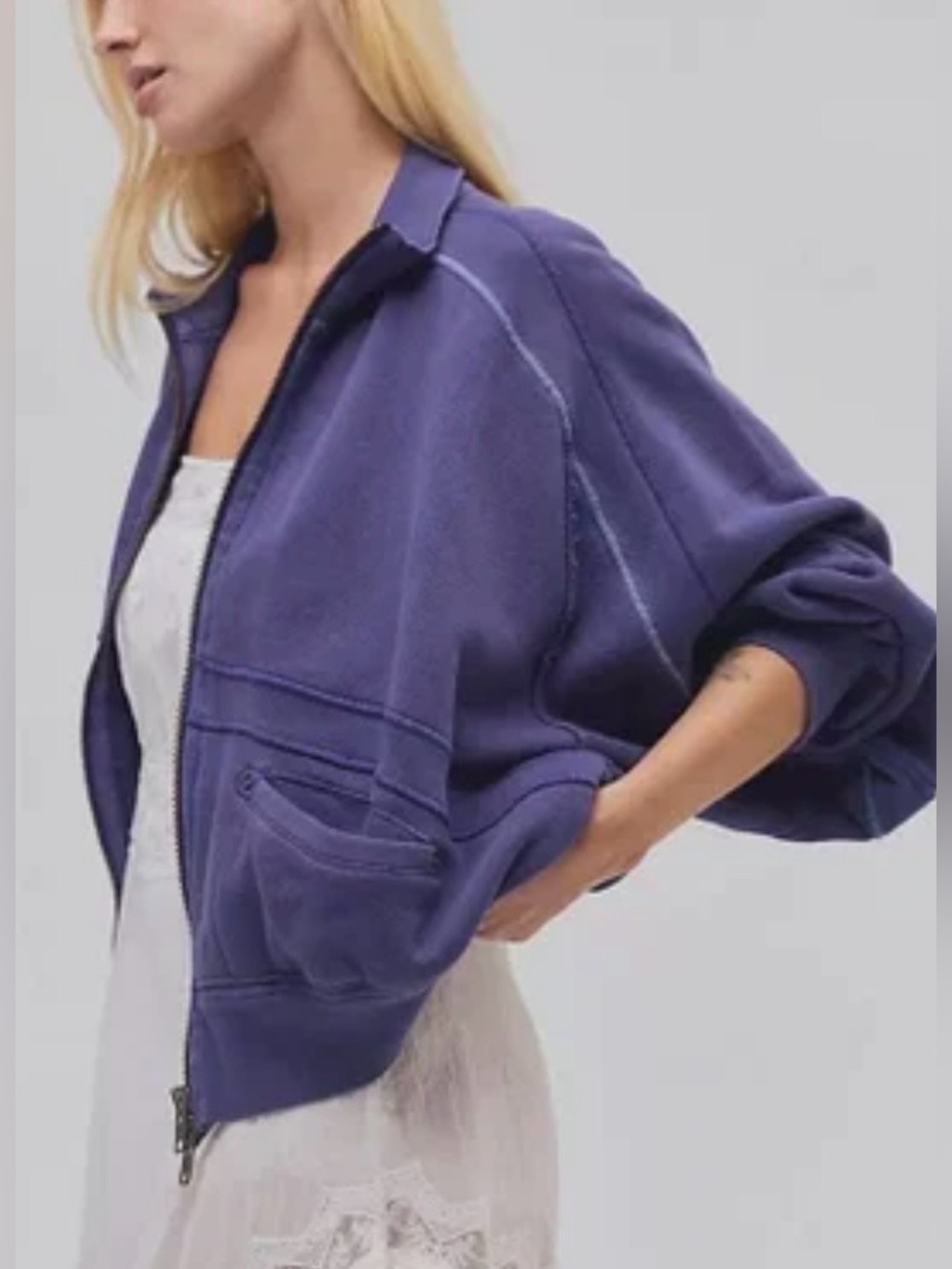 NWT FREE PEOPLE WE THE FREE THUNDER CARDIGAN JACKET BLUEPRINT